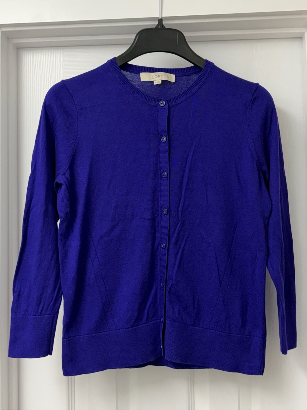 LOFT Crewneck Button Cardigan Sweater 100% cotton